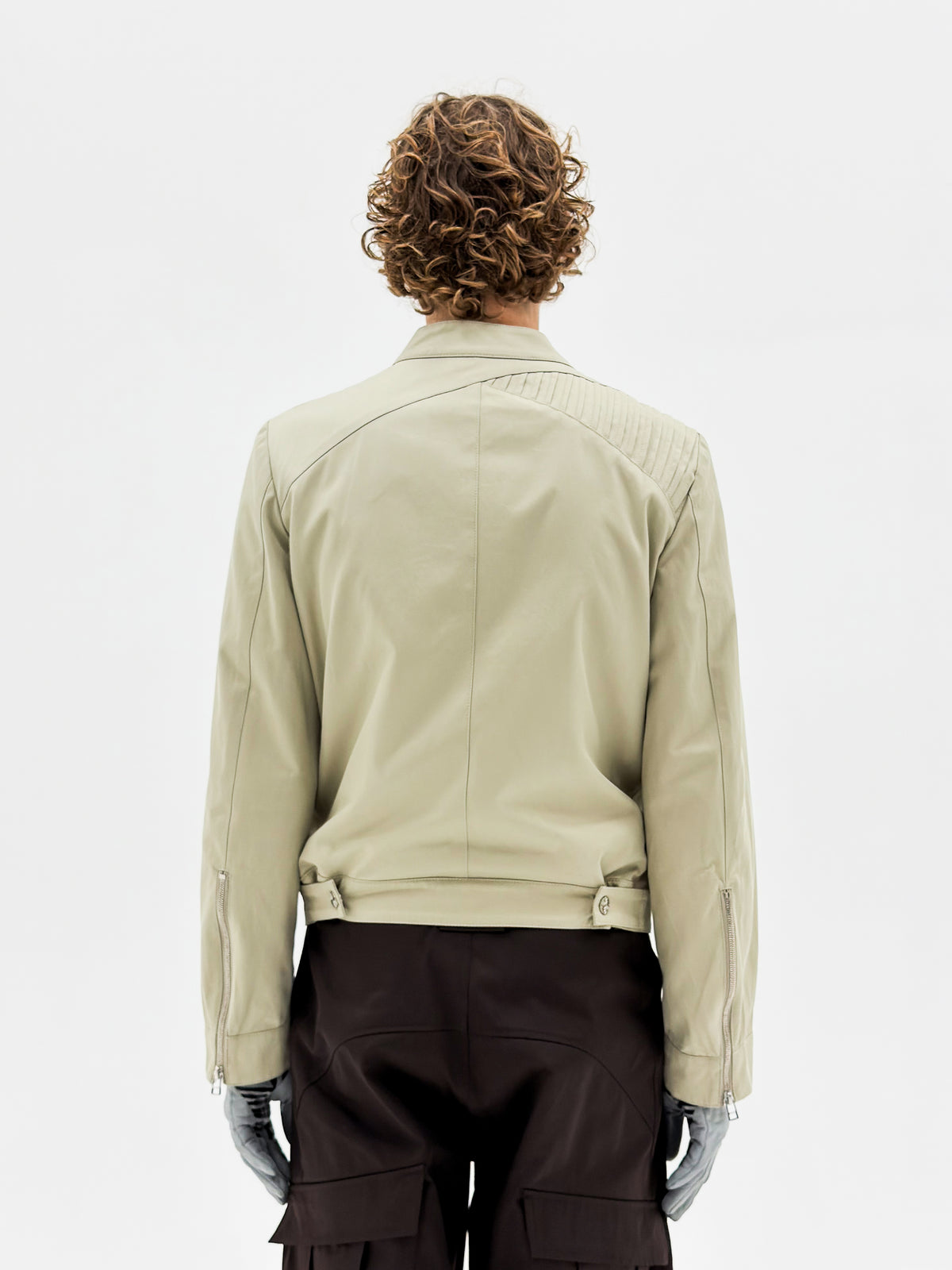 Wave Moto Jacket (Beige)