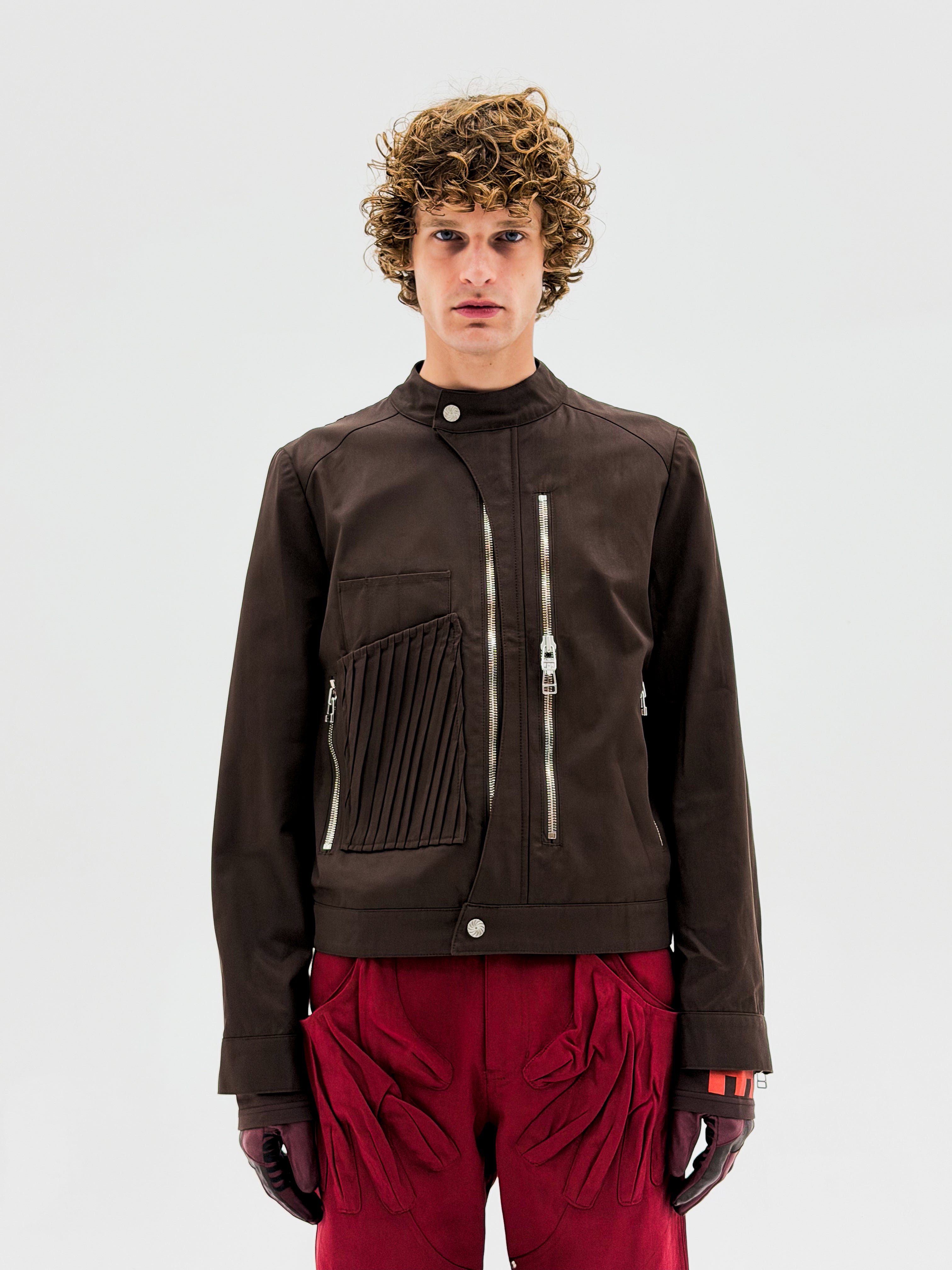 Wave Moto Jacket (Fondant Brown)